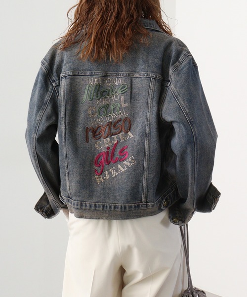 FUNALIVE デニムジャケット gジャン je crois soi ロゴ刺繍デニム