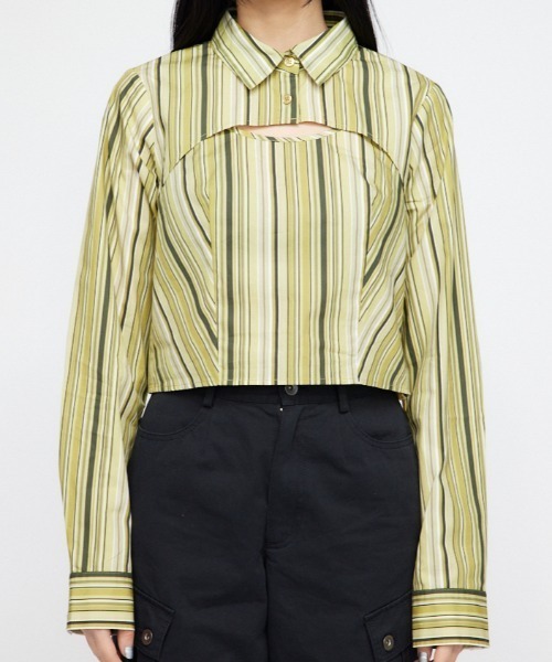 LAGUA GEM（ラグアジェム） ブラウス シャツ RATHER SHORT シャツ