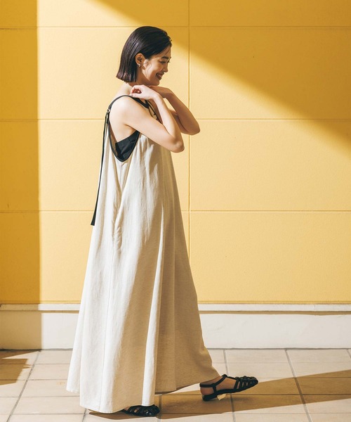 Gready Brilliant ロングワンピース ノースリーブ リネン Gready Brilliant ロングワンピース ノースリーブ リネン - メルカリ