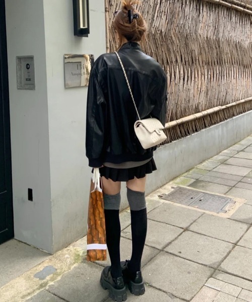 miniministore（ミニミニストア） 靴下 ニーハイソックス バイカラー