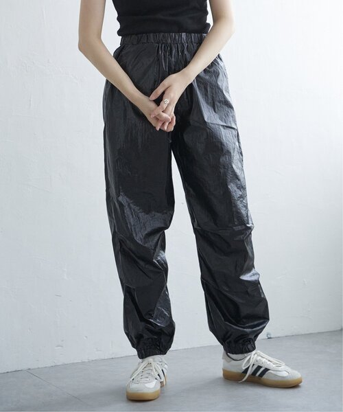 VENCE EXCHANGE パンツ メタリックパラシュートパンツ レディース