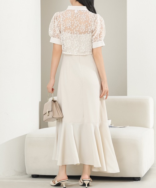 ヤスミンヴィンテージ　レースワンピース とba＆shキャミソールセット Lace Ladies ワンピース レース ブラウス× マーメイド