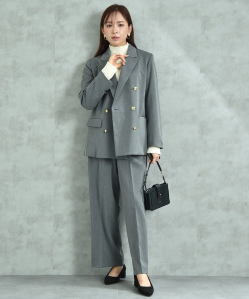 INTERPLANET TRツイルストレッチパンツ・ジャケット　セット　スーツ INTERPLANET TRツイルストレッチパンツ・ジャケットセットスーツ
