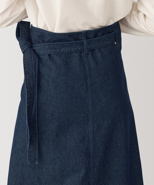 MUJI Labo スカート 「MUJI Labo」婦人 和紙混デニムラップスカート