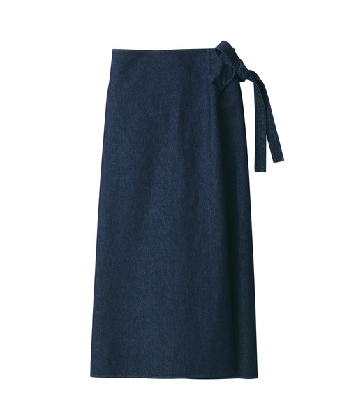 MUJI Labo スカート 「MUJI Labo」婦人 和紙混デニムラップスカート
