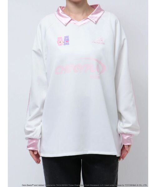 tシャツ 「Care Bearsコラボ」UNIFORM TEAMLOGO LONG TEE/ユニフォームチームロゴロンT レディース CALNAMUR tシャツ 「Care Bearsコラボ」UNIFORM TEAMLOGO LONG