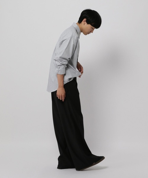 ALAND ブラウス シャツ 「UNISEX」ALAND／Aロゴストライプロング