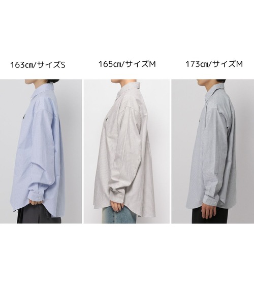 ALAND ブラウス シャツ 「UNISEX」ALAND／Aロゴストライプロング
