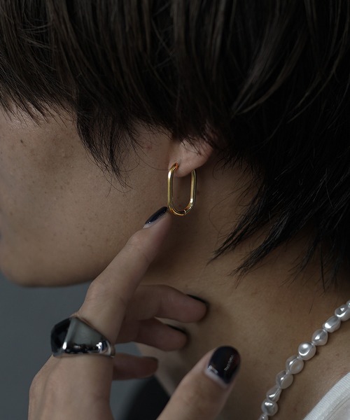 【Vitaly】Profile ユニセックス フープ ピアス 2色 z08032.jpg