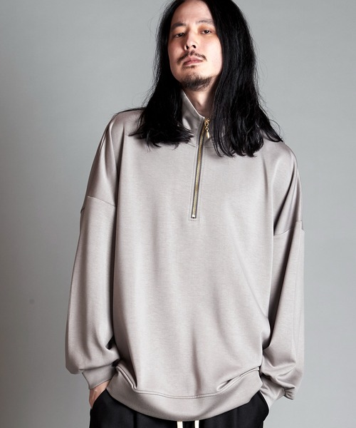 NO ID.（ノーアイディー） tシャツ 「NO ID.」Stand Collar Half Zip