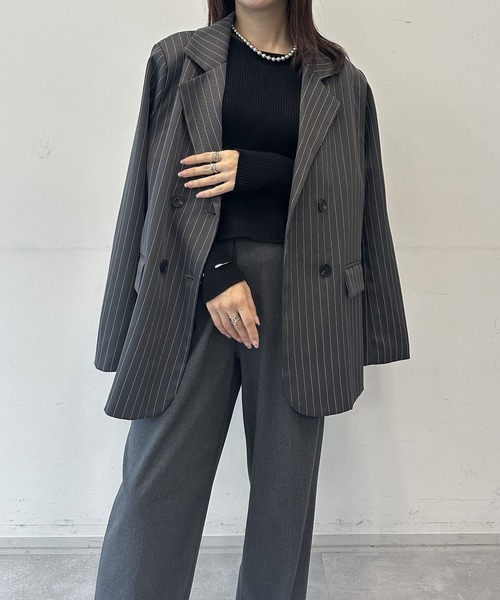solleim（ソルレム） ジャケット テーラードジャケット ピンストライプ