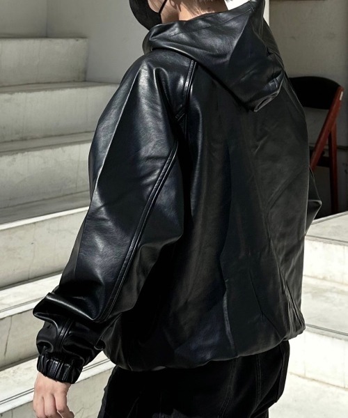 chikashitsu + アウター 大阪店WEB限定【Chikashitsu +】cropped mustang bomber jacket