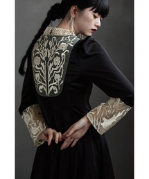 【美品】etoll. エトル バック刺繍フレアドレス オケージョンドレス　L etoll.（エトル） ドレス バック刺繍フレアドレス : ZOZOTOWN Yahoo!店