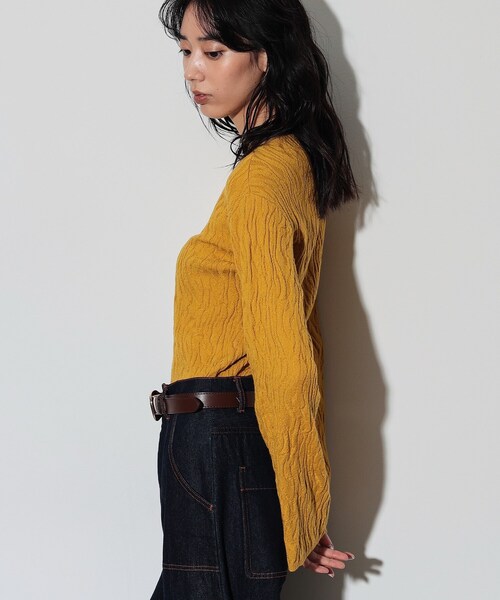 ニット セーター アートジャカードニット レディース INDIVI GALLEST ニット セーター アートジャカードニット