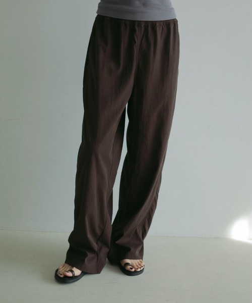 anuke パンツ Chambray Rough Pants レディース : ZOZOTOWN Yahoo!店 