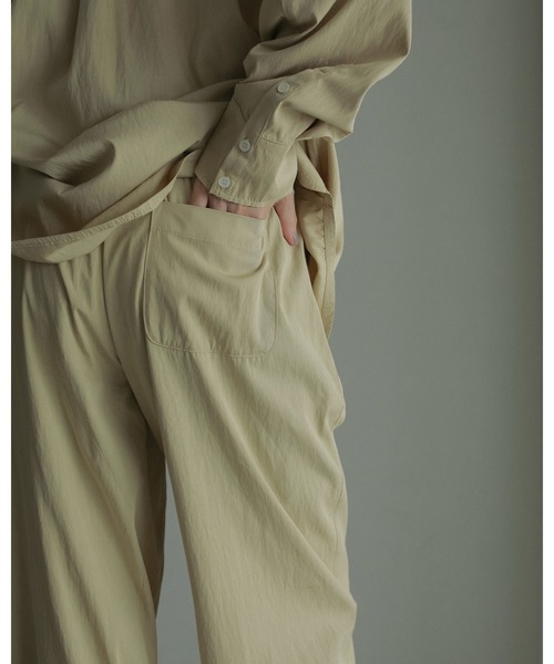 anuke（アンヌーク） パンツ Chambray Rough Pants レディース