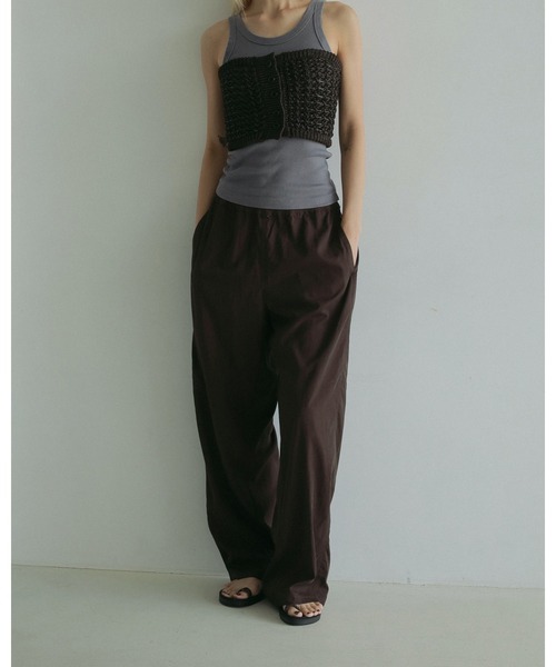 anuke パンツ Chambray Rough Pants レディース : ZOZOTOWN