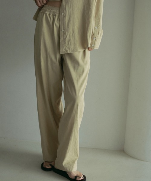 anuke パンツ Chambray Rough Pants レディース : ZOZOTOWN