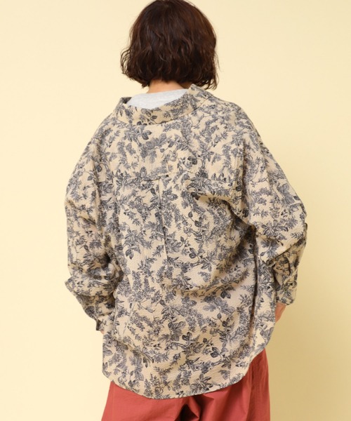 RNA-N ブラウス シャツ B2863 ボタニカルミラクルウェーブシャツ