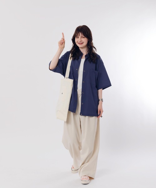 MHL.　レディース　シャツ　半袖　M　コットン100% MHL. 「MHL.」 半袖シャツ 2 グレー レディース : ZOZOTOWN
