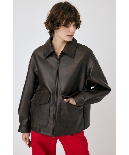 MOUSSY（マウジー） ブルゾン アウター FAUX LEATHER OVER ジャケット