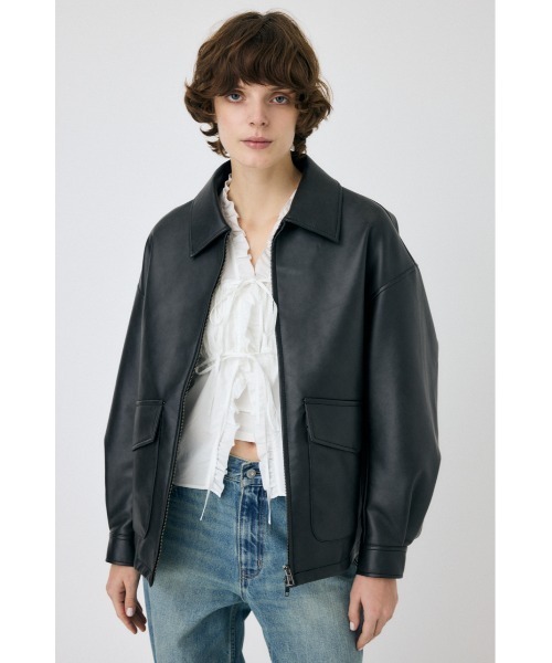 MOUSSY（マウジー） ブルゾン アウター FAUX LEATHER OVER ジャケット 
