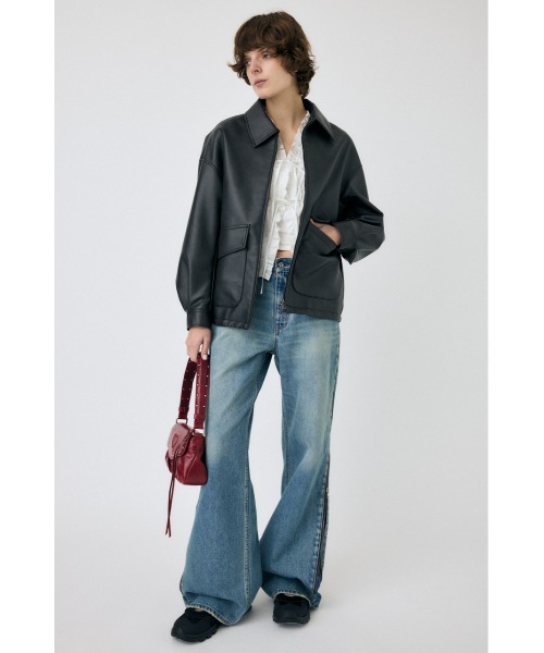 MOUSSY（マウジー） ブルゾン アウター FAUX LEATHER OVER ジャケット