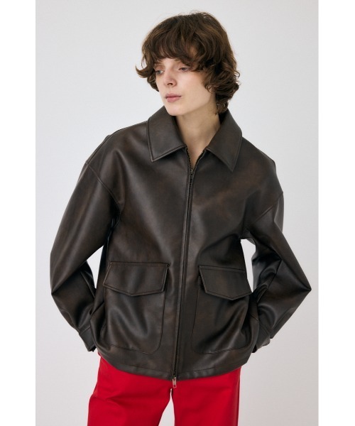 MOUSSY（マウジー） ブルゾン アウター FAUX LEATHER OVER ジャケット 