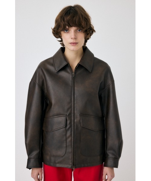 MOUSSY（マウジー） ブルゾン アウター FAUX LEATHER OVER ジャケット