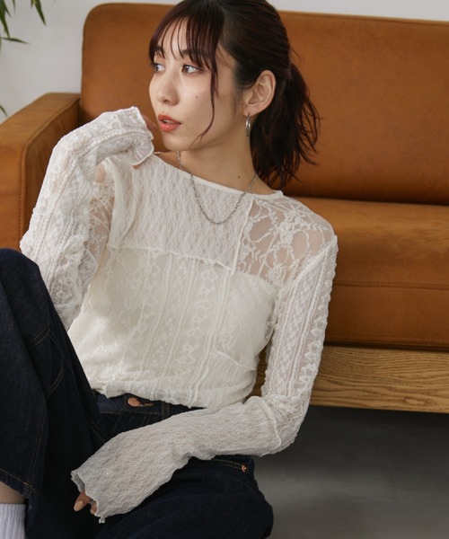 Auntie Rosa Holiday（アンティローザホリデー） tシャツ レースパッチ