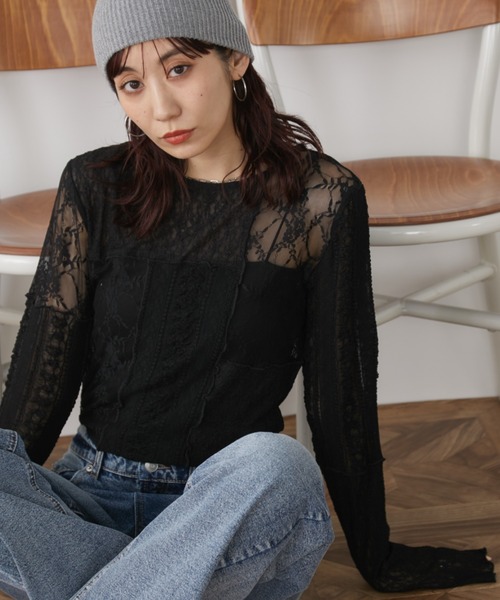 Auntie Rosa Holiday（アンティローザホリデー） tシャツ レースパッチ