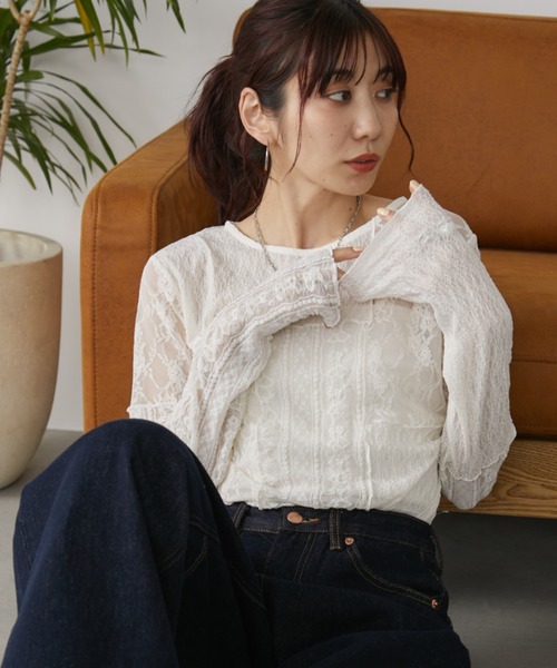 Auntie Rosa Holiday（アンティローザホリデー） tシャツ レースパッチ