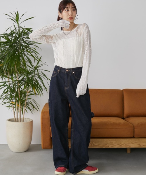 Auntie Rosa Holiday（アンティローザホリデー） tシャツ レースパッチ