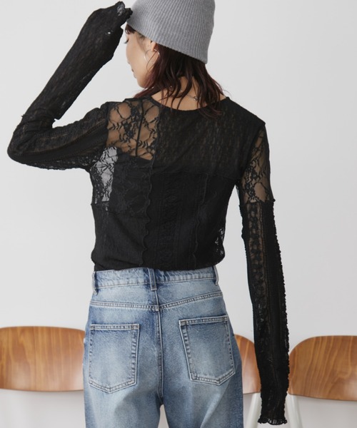 Auntie Rosa Holiday（アンティローザホリデー） tシャツ レースパッチ