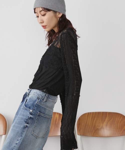 Auntie Rosa Holiday（アンティローザホリデー） tシャツ レースパッチ
