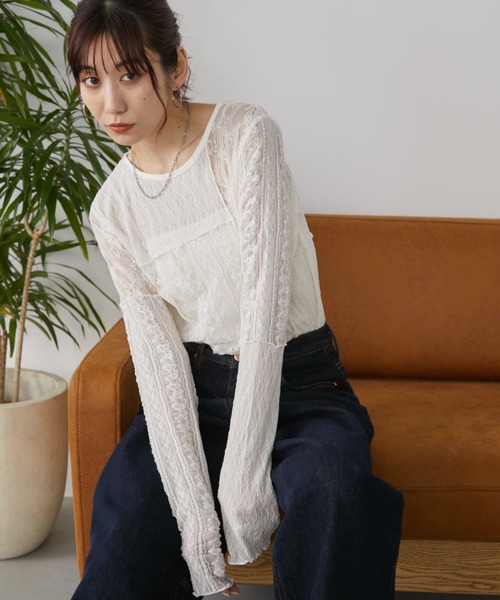 リハーズオールレースパッチワークタンクトップ Tops | RehersalL online【official】