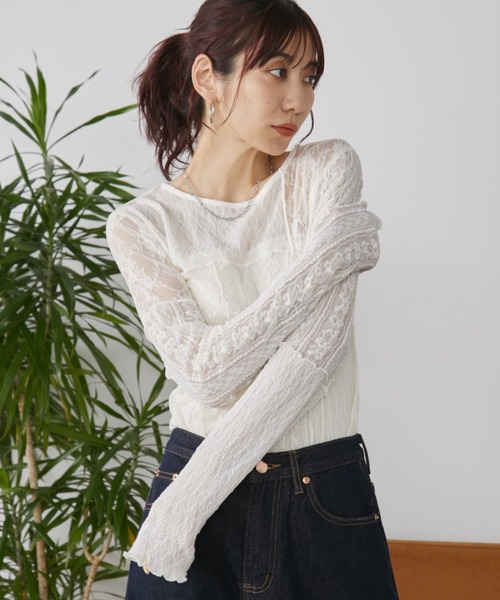 Auntie Rosa Holiday（アンティローザホリデー） tシャツ レースパッチ 
