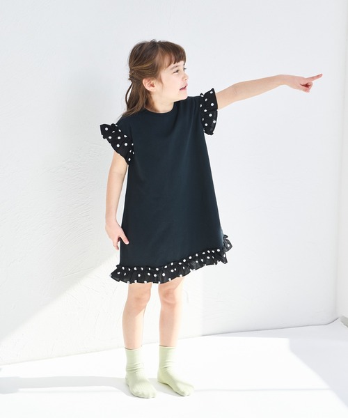 pairmanon ワンピース 袖フリル キッズ 子供服 女の子