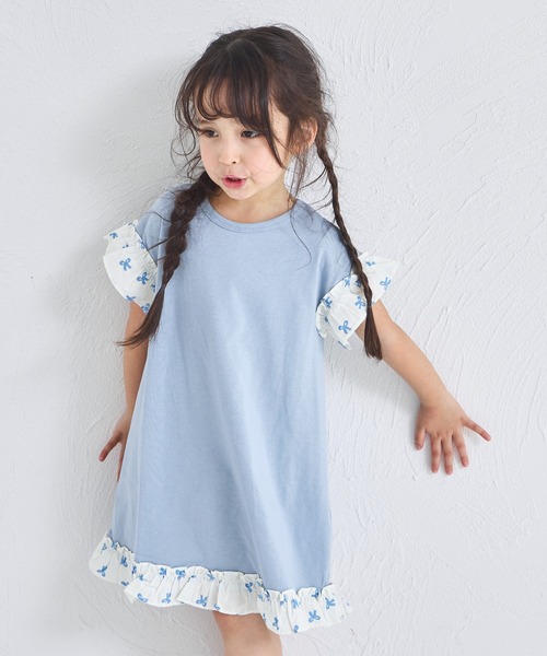 pairmanon ワンピース 袖フリル キッズ 子供服 女の子