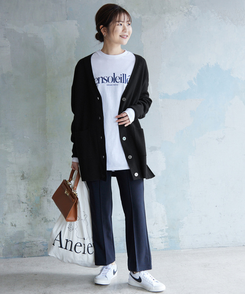 「SLOBE IENA」 ニットカーディガン FREE ブラック レディース_画像2