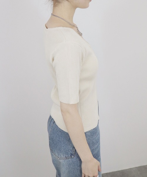 Reurie'（レウリィ） tシャツ 半袖 フロントホック半袖トップス