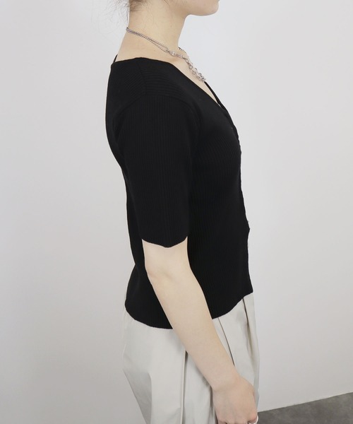 Reurie'（レウリィ） tシャツ 半袖 フロントホック半袖トップス