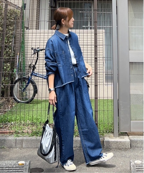 notch. ブラウス シャツ 「notch.by KR 」カットオフデニムシャツ