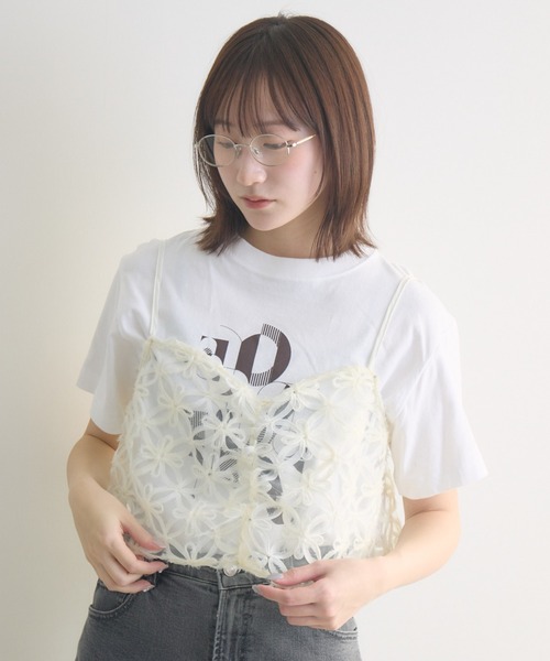 RU.TI.LE ベスト ジレ 「RU.TI.LE」フラワーレースビスチェ レディース