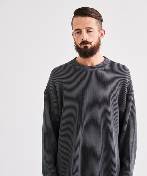 miiroind 長袖ニット ２枚セット グレー ブラック LIDnM 「LIDNM」 長袖ニット MEDIUM グレー メンズ : ZOZOTOWN