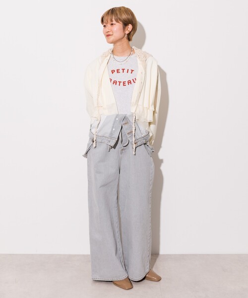 tシャツ Petit ロゴTEE レディース FREAK'S STORE tシャツ PETIT BATEAU × STORE/プチバトー 別注