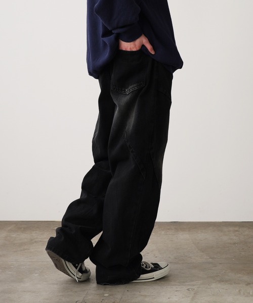 ROOP TOKYO ジーンズ Vintage-Like Wide Straight Denim Pants ROOP TOKYO ジーンズ Vintage-Like Wide Straight Denim Pants