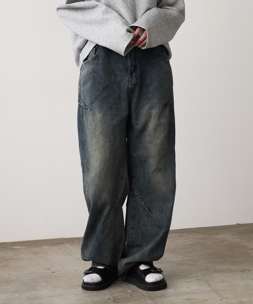 ROOP TOKYO ジーンズ Vintage-Like Wide Straight Denim Pants