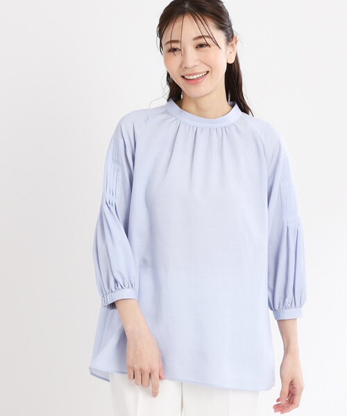 【夏SALE／接触冷感／洗える】オフボディシャツブラウス 夏SALE／接触冷感／洗える】オフボディシャツブラウス（シャツ