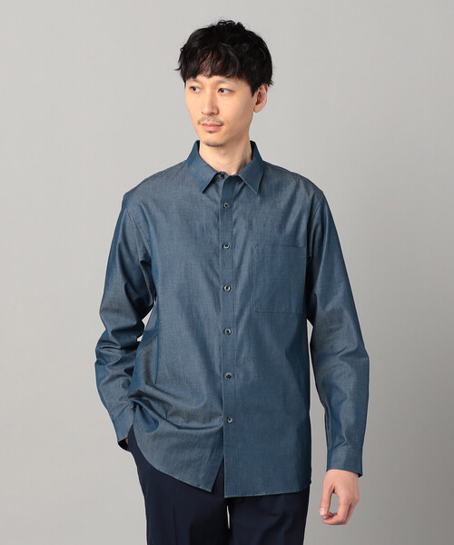 COMME CA MEN（コムサメン） シャツ デニムライクコットンツイル 